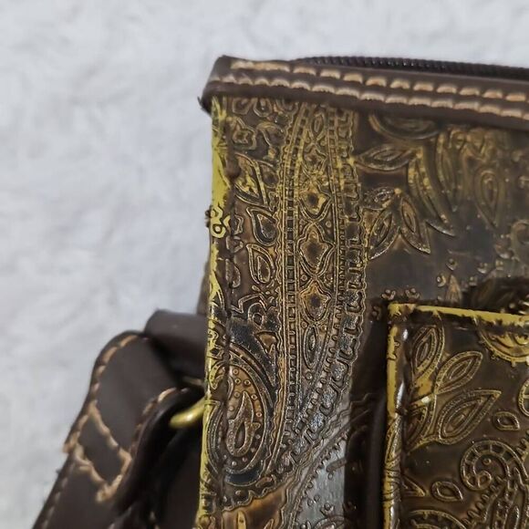 Relic Crossbody Embossed Paisley Pattern Bohemian Vegan Leather Adjustable - Picture 16 of 16
